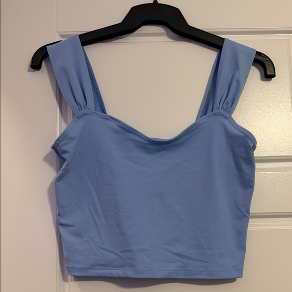 Abercrombie & Fitch Tops - Abercrombie & Fitch Light Blue Cropped Tank with Wide Straps